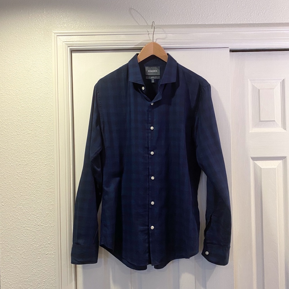 Bonobos Gingham Button Down Shirt - M